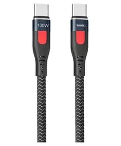 Кабель Remax Lesu Pro Aluminum Alloy Type-C to Type-C PD 100W 1M Черный (RC-187c) - фото товару 1