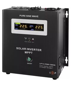 Солнечный инвертор (ИБП) LogicPower LPY-C-PSW-1500VA (1050Вт) MPPT 24V - фото товару 1