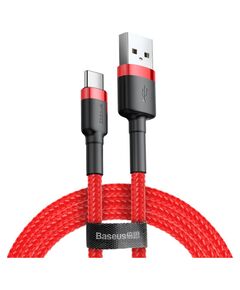 Кабель Baseus Cafule USB 2.0 to Type-C 2A 3M Червоний/Чорний (CATKLF-U09) - фото товару 1