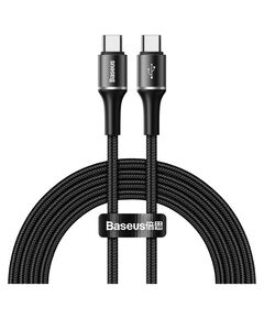 Кабель Baseus Halo Type-C to Type-C PD2.0 60W 20V 3A 2M Чорний (CATGH-K01) - фото товару 1