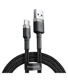 Кабель Baseus Cafule USB 2.0 to Type-C 2A 2M Чорний/Сірий (CATKLF-CG1) - фото товару 1