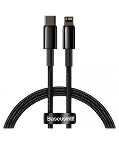 Кабель Baseus Tungsten Gold Type-C to Lightning PD 20W 1M Чорний (CATLWJ-01) - фото товару 1