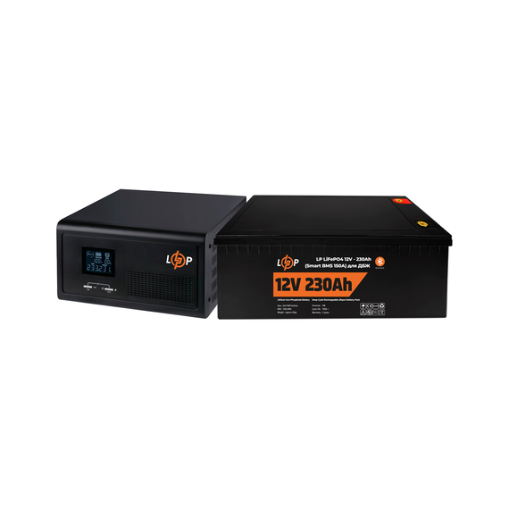 Комплект резервного питания для котла LP (LogicPower) ИБП + литиевая (LiFePO4) батарея (UPS 430VA + АКБ LiFePO4 2944W) - фото товара 1