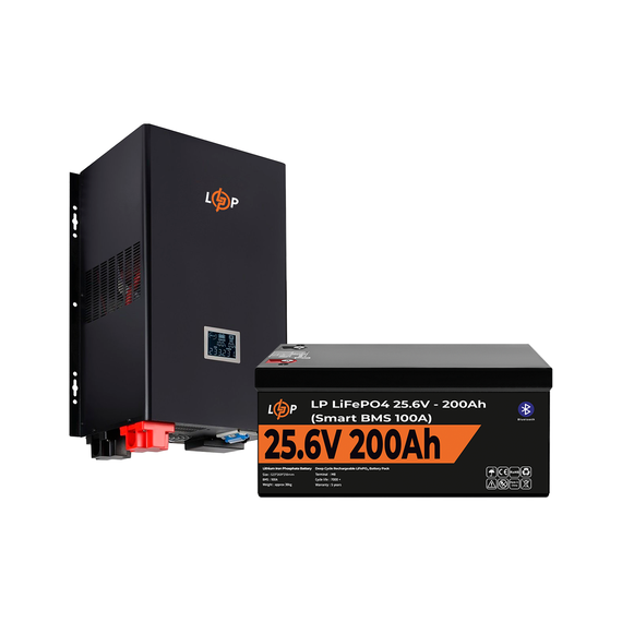 Комплект резервного живлення LP (LogicPower) ДБЖ + літієва (LiFePO4) батарея (UPS 3600VA + АКБ LiFePO4 5120W) - фото товару 1