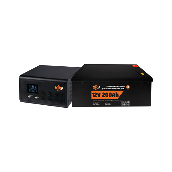 Комплект резервного живлення LP (LogicPower) ДБЖ + літієва (LiFePO4) батарея (UPS 1500VA + АКБ LiFePO4 2560W) - фото товару 1