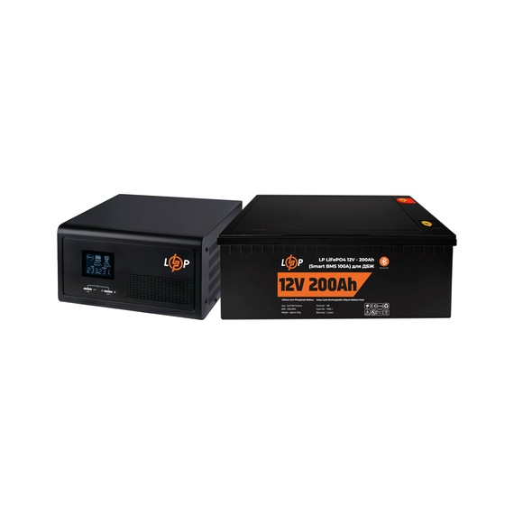 Комплект резервного живлення LP (LogicPower) ДБЖ + літієва (LiFePO4) батарея (UPS 1000VA + АКБ LiFePO4 2560W) - фото товару 1