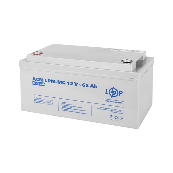 Акумулятор мультигелевий LPM-MG 12V - 65 Ah - фото товару 1
