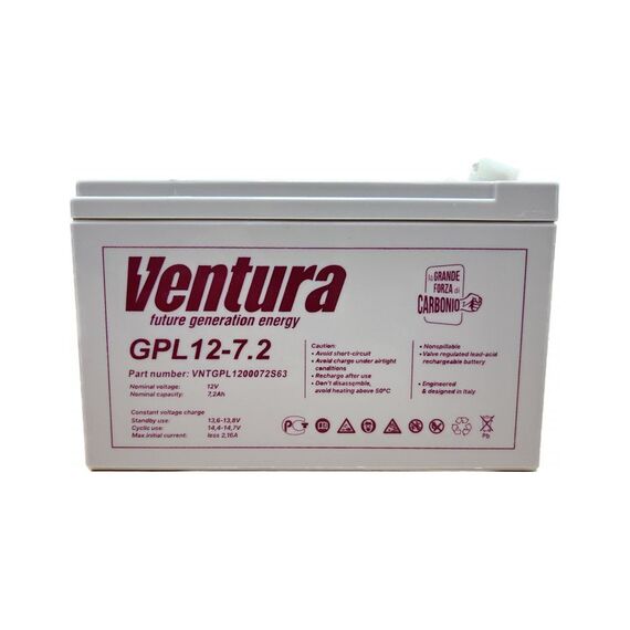 Аккумулятор Ventura GPL 12-7,2 AGM - фото товара 1