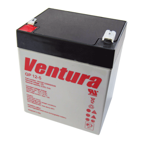 Акумулятор Ventura GP 12-5 AGM - фото товару 1