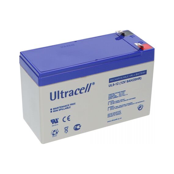Акумулятор Ultracell UL9-12 12V 9Ah AGM - фото товару 1