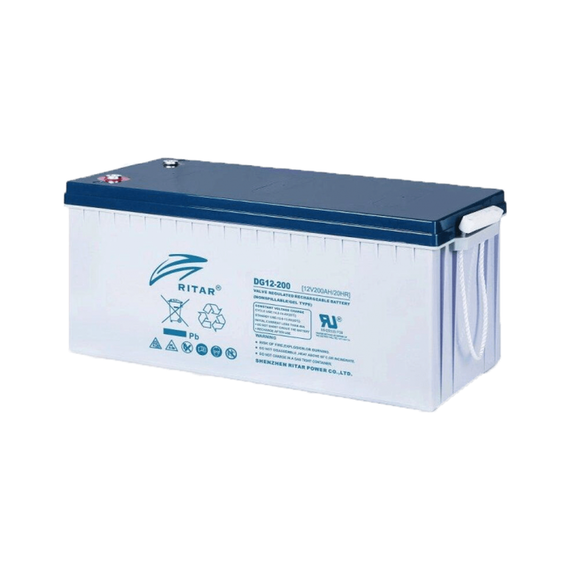 Акумуляторна батарея Ritar GL DG12-200 12V 200Ah - фото товару 1