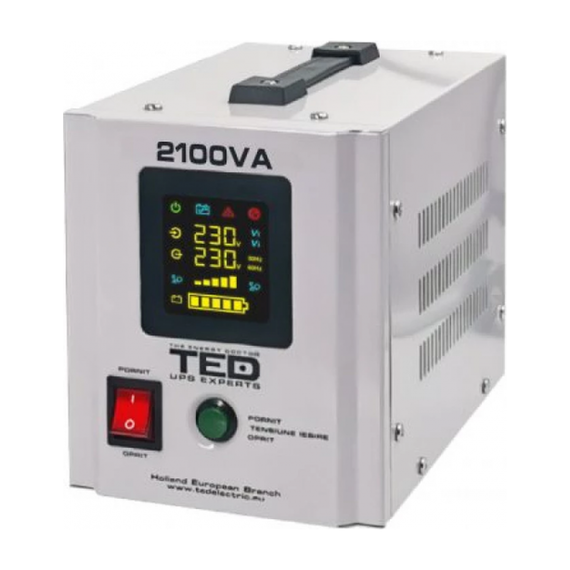 Джерело безперебійного живлення TED Electric 2100ВA/1400Вт - фото товару 1