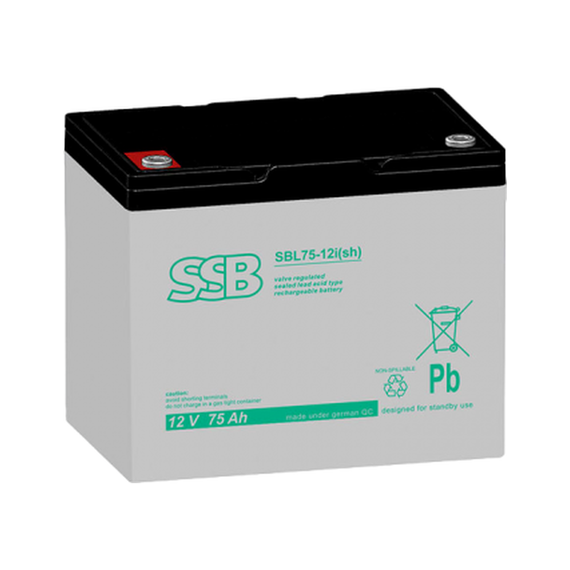 Аккумуляторная батарея SSB Battery SBL75-12i(sh) AGM 12V 75Ah (C10) - фото товара 1