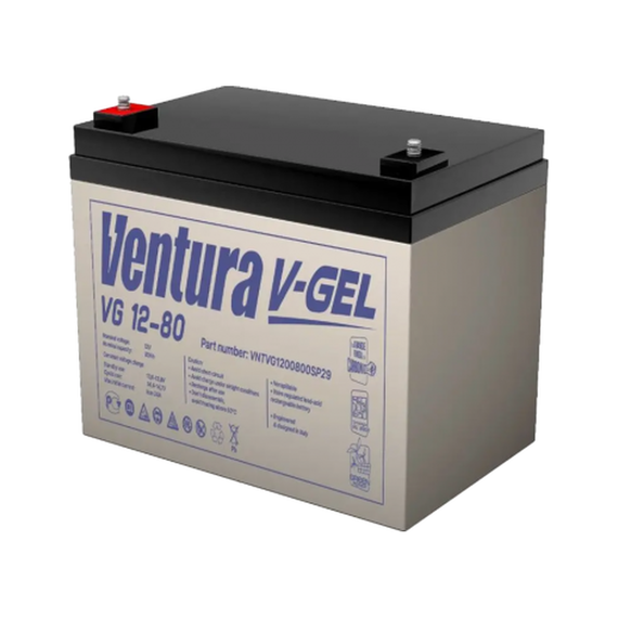 Акумуляторна батарея Ventura VG 12-80 Gel - фото товару 1