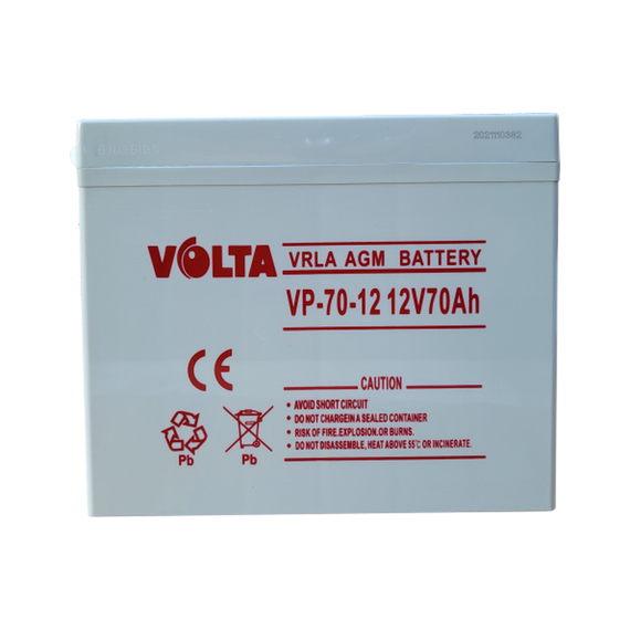 Акумуляторна батарея Volta Polska AGM VP 70 Ah 12V - фото товару 1
