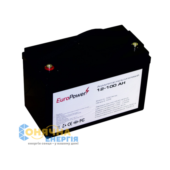 Акумуляторна батарея EuroPower MG12-100 Аh - фото товару 1