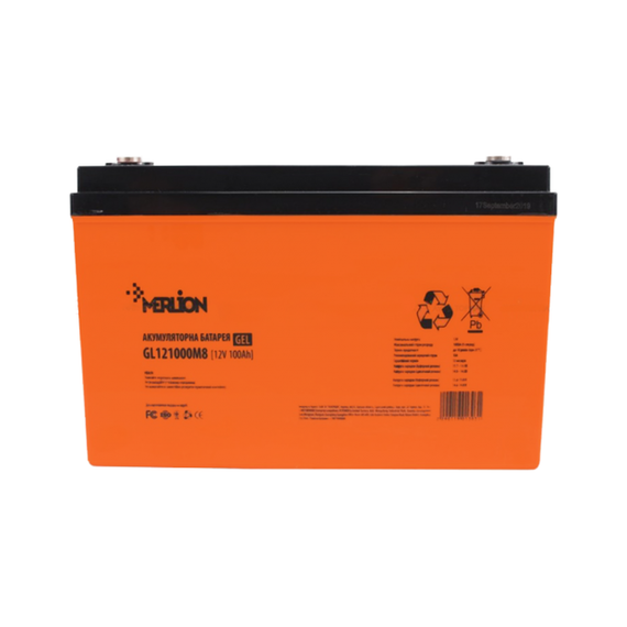Аккумуляторная батарея MERLION GL121000M8 12V 100 Ah - фото товара 1