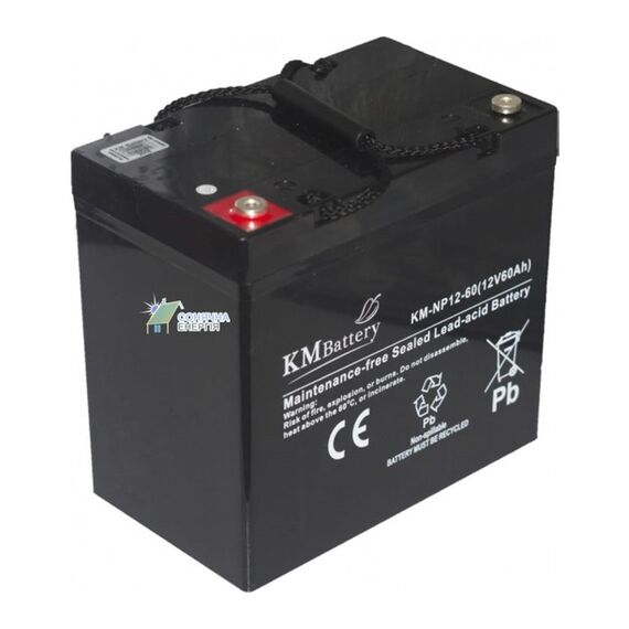 Акумуляторна батарея KM Battery KM 12-60 Ah - фото товару 1