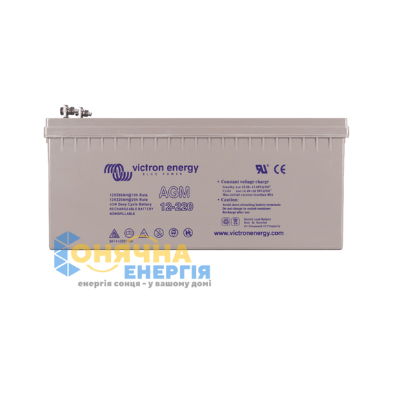 Акумуляторна батарея Victron Energy 12V/220 Ah AGM - фото товару 1