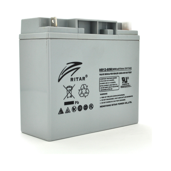 Акумулятор Ritar HR12-60W Gray Case AGM - фото товару 1
