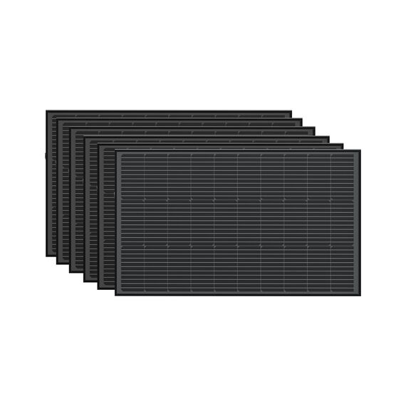 Набір сонячних панелей EcoFlow 6*100 Solar Panel Стаціонарні - фото товару 1