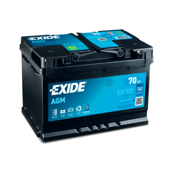 Аккумулятор автомобильный Exide AGM 70 Ah 760 A En EK700 - фото товара 1