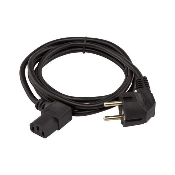 Кабель живлення 220V LP CEE 7/4 C13 - 1.2 м 3x0.5 мм2 (прямой угол) - фото товара 1