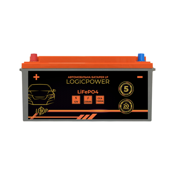 Автомобільний літієвий акумулятор LP LiFePO4 12V - 230 Ah (+ зліва) BMS 1500А - фото товара 1