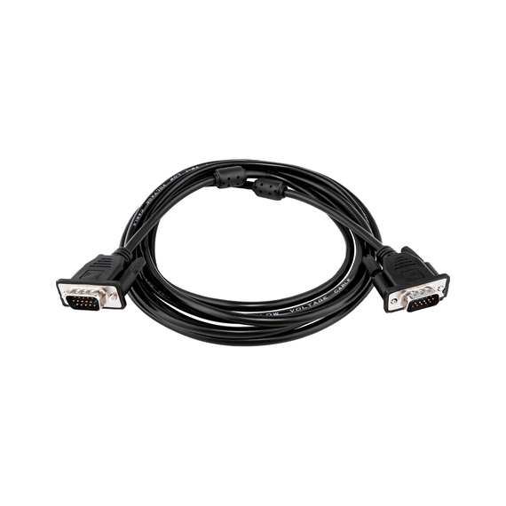 Кабель VGA-3.0BK 3 м чорний (з двома феритовими кільцями) - фото товара 1