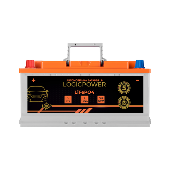 Автомобільний літієвий акумулятор LP LiFePO4 12V - 100 Ah (+ зліва) BMS 1200А - фото товара 1