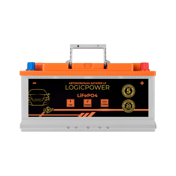 Автомобільний літієвий акумулятор LP LiFePO4 12V - 100 Ah (+ праворуч) BMS 1200А - фото товара 1
