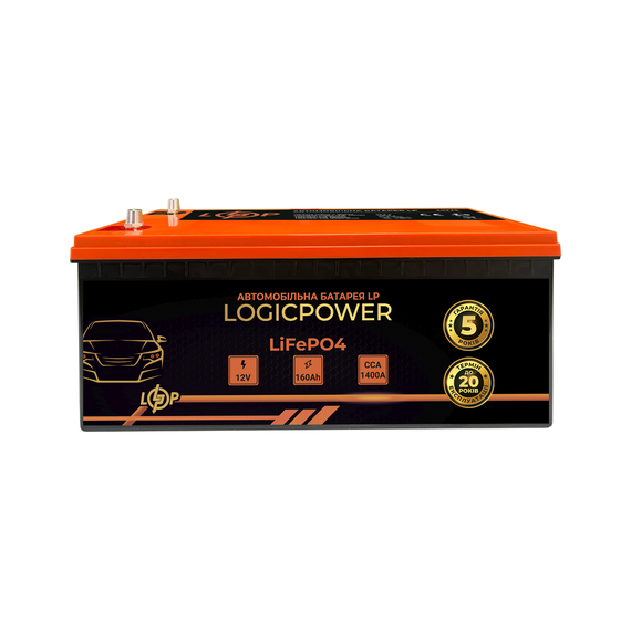 Автомобільний літієвий акумулятор LP LiFePO4 24V - 160 Ah (+ праворуч) BMS 1400А - фото товара 1