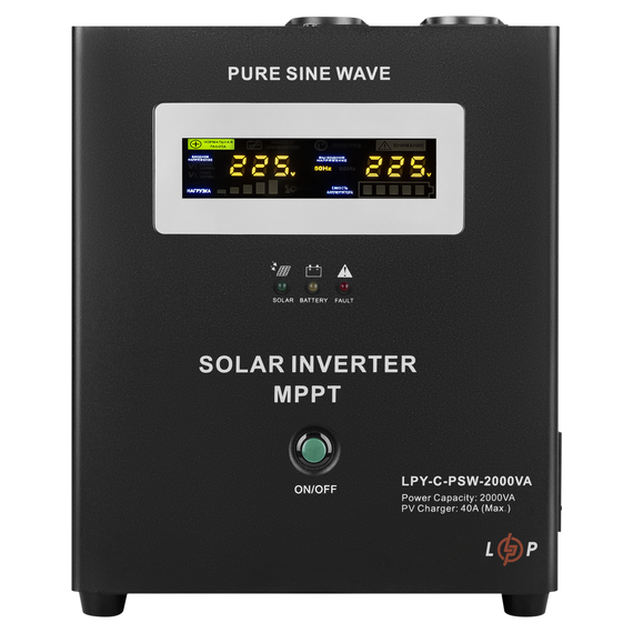 Солнечный инвертор (ИБП) LogicPower LPY-C-PSW-2000VA (1400W) MPPT24V - фото товара 1