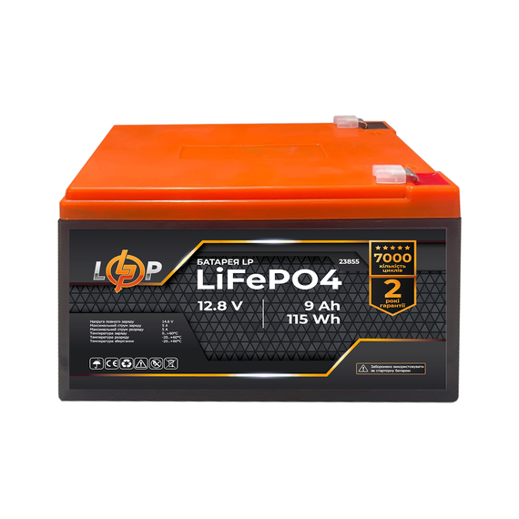 Акумулятор LP LiFePО4 12,8V - 9 Ah (115,2Wh) - фото товару 1