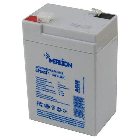 Акумулятор Merlion GP645F1 6V 4.5 Ah AGM - фото товара 1