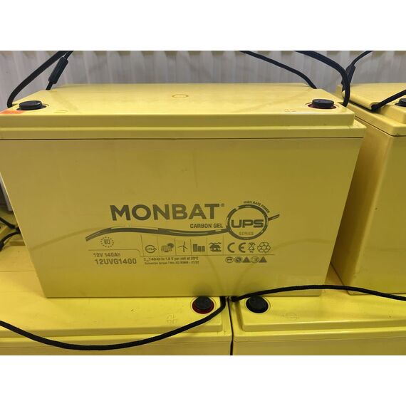 Гелевий акумулятор тяговий Monbat 12UVG1400 12V 140 Ah - фото товару 1