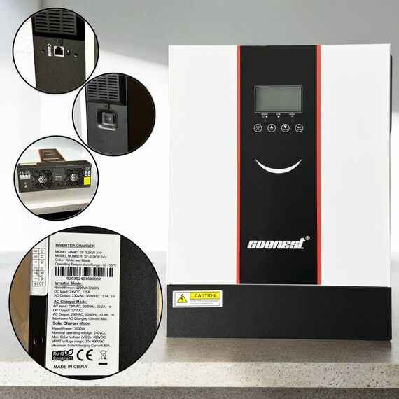 Гібридний інвертор 24V 3.2kw - фото товара 2