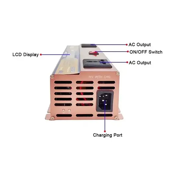 Інвертор 12V 2000W UL-2000C - фото товару 3