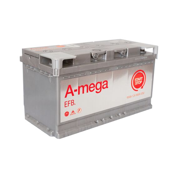 Акумулятор A-mega EFB 95 Ah 900 A (- +) - фото товару 1