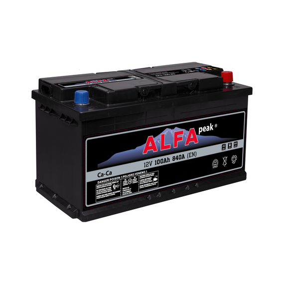 Акумулятор ALFA 100 Ah 840 A (+ -) - фото товару 1