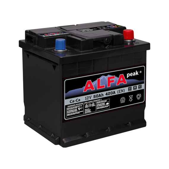 Акумулятор ALFA 50 Ah 420 A (- +) - фото товару 1