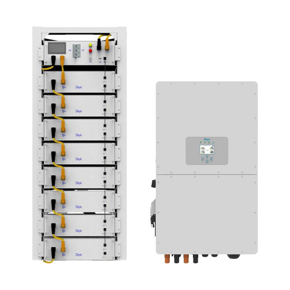 Комплект високовольтний інвертор Deye SUN-30K-SG01HP3-EU-BM3 + 8 акумуляторних батарей BOS-G LiFePO4 HV 51.2v 100AH + модуль управління BOS-G LiFePO4 HV 51.2v - фото товару 1