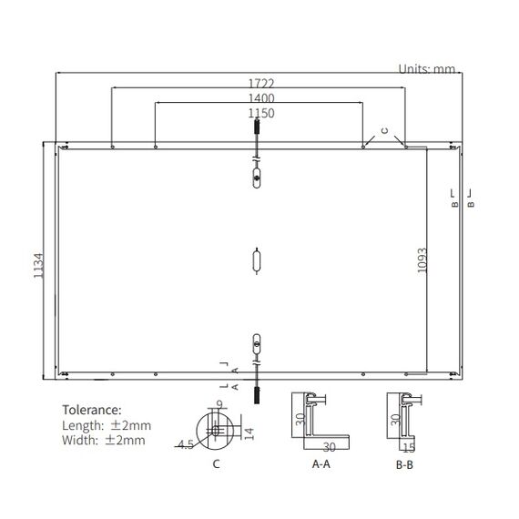 Сонячна панель LONGI LR5-54HTB-440M, Hi-MO 6, full black, 440 Вт, IP68, 22.5%, 20.8 кг, 1722×1134×30 мм