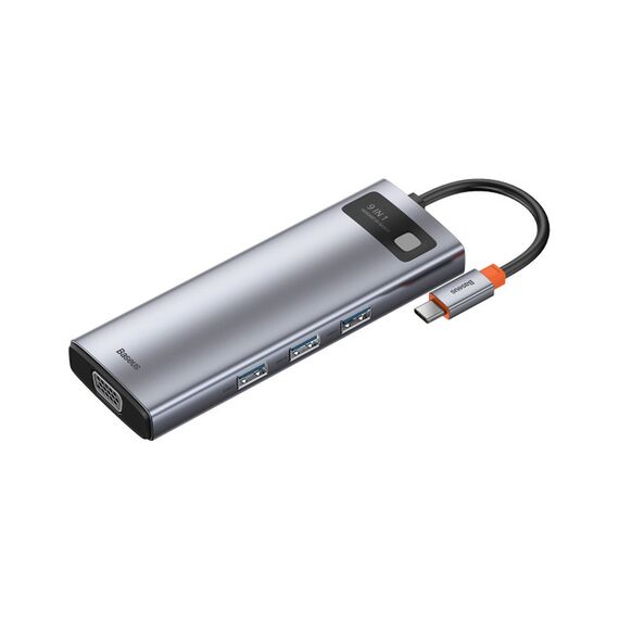 USB Hub Baseus Metal Gleam Series 11-in-1 Multifunctional Type-C Сірий (CAHUB-CT0G) - фото товару 1