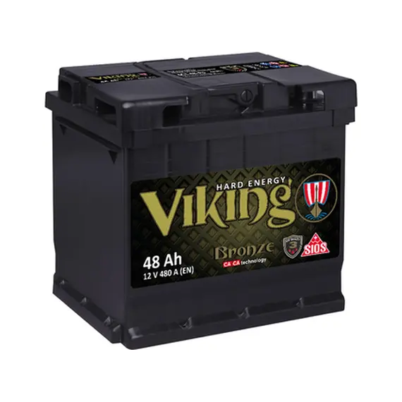 Аккумулятор Viking Bronze 6СТ-48Ah Аз 480А (0) - фото товара 1