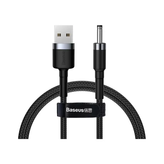 Кабель Baseus Cafule DC 3.5mm 2A 1M Чорний (CADKLF-G1) - фото товару 1