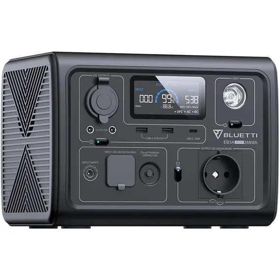 Зарядна станція BLUETTI EB3A, 600W, 268Wh, EU - фото товару 3