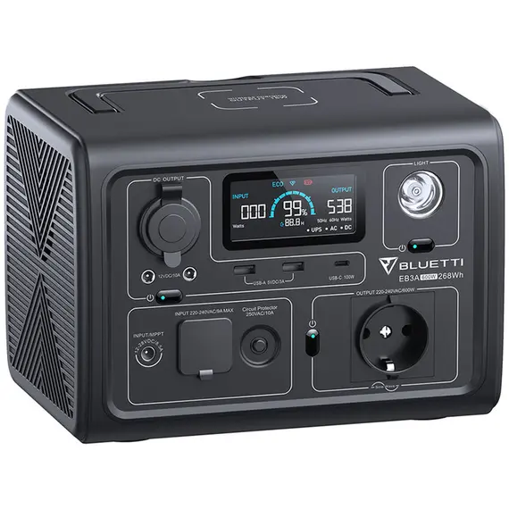 Зарядна станція BLUETTI EB3A, 600W, 268Wh, EU - фото товару 5