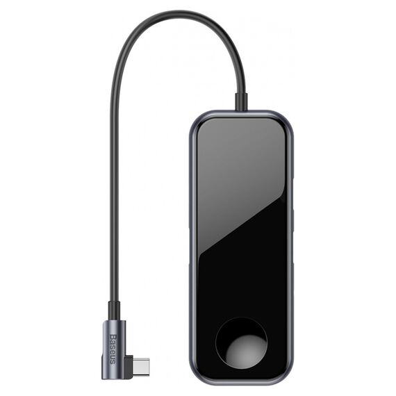 USB Hub Baseus Multifunctional Type-C to USB3.0*2 + HD4K + 3,5 miniJack + Type-C PD + зарядка iWatch Серый (CAHUB-AZ0G) - фото товару 1