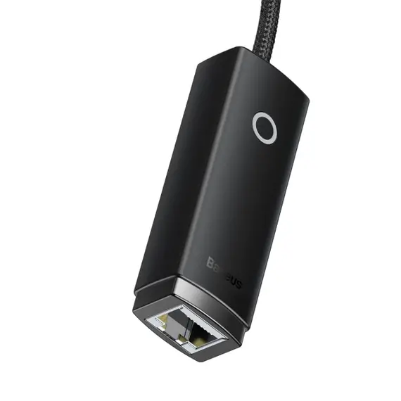 USB Hub Baseus Lite USB-A to RJ45 Ethernet 100Mbps Чорний (WKQX000001) - фото товара 3
